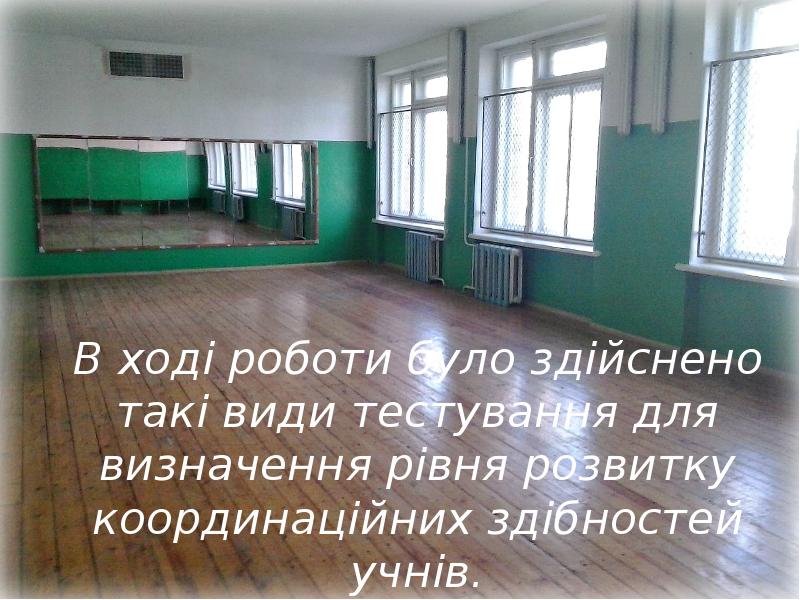 В ході роботи було здійснено такі види тестування для визначення рівня В ході роботи було здійснено такі види тестування для визначення рівня