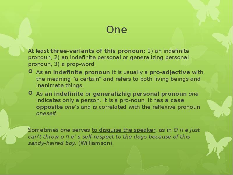 Lecture 12 The Pronoun