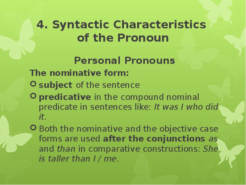 Lecture 12 the Pronoun