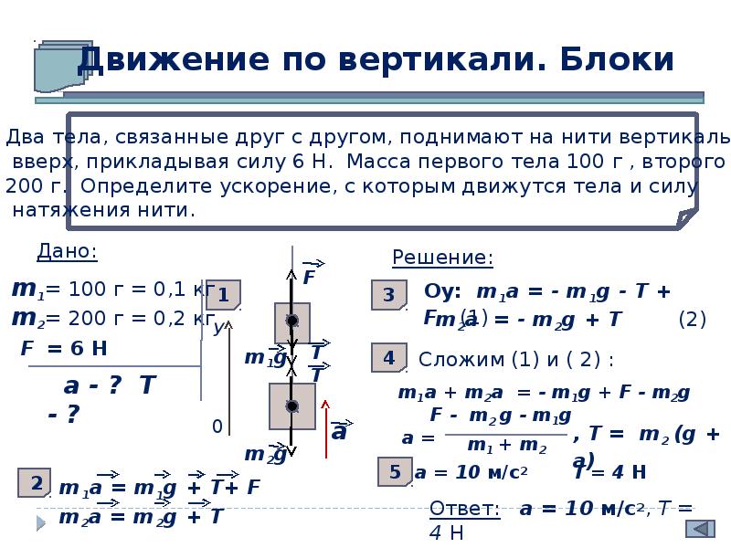 Система состоит из двух тел 1