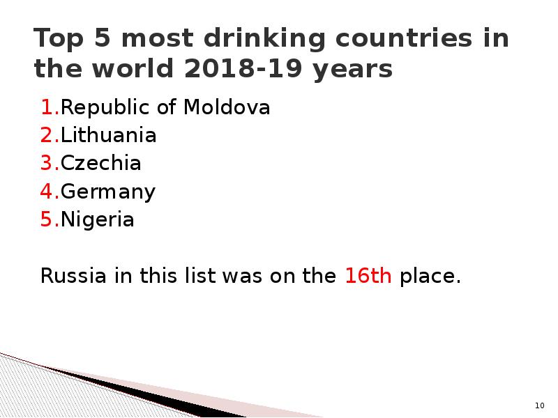 Drinking countries