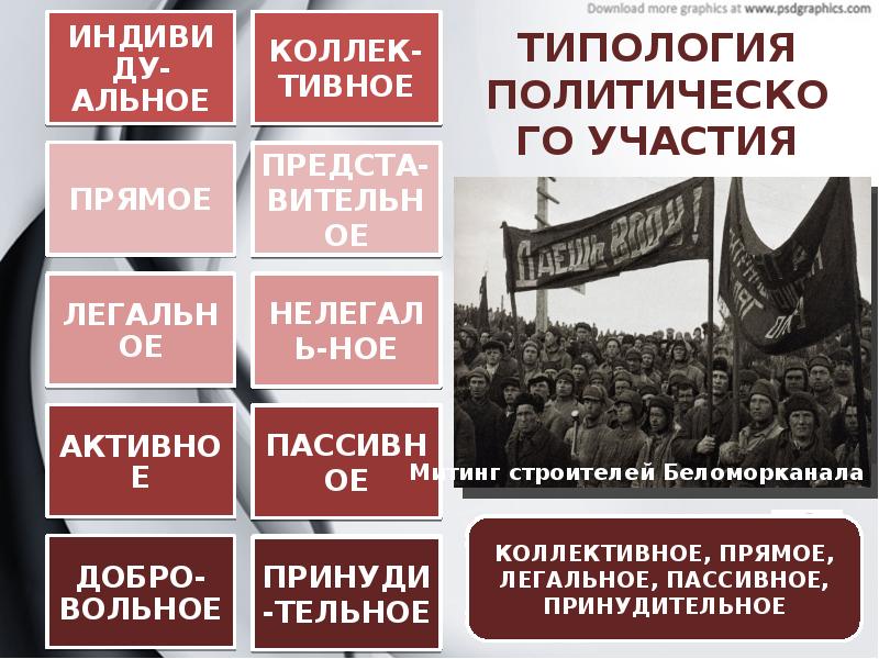 Политическое участие презентация 11 класс профильный уровень