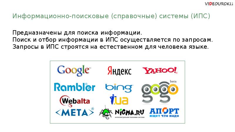 Автоматизированные информационно поисковые системы презентация