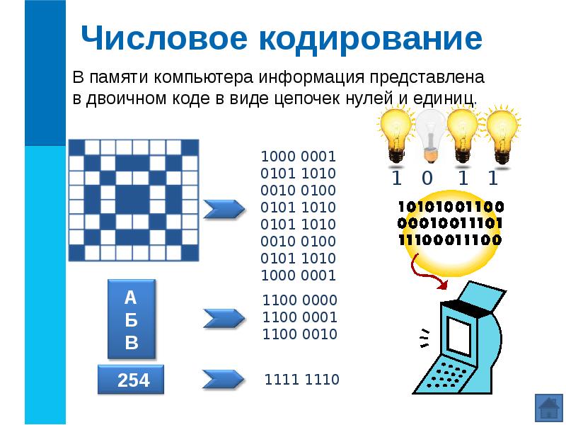 1 какая информация. Числовое кодирование. Кодирование числовой информации в компьютере. Кодирование цифровой информации. Кодирование информации 56 класс.