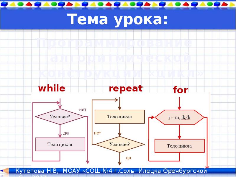 Операторы цикла while и repeat