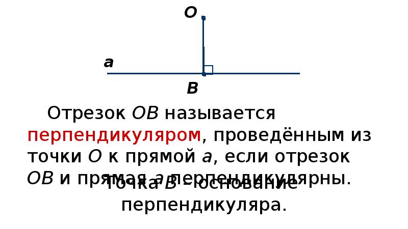 Какой отрезок называется перпендикуляром