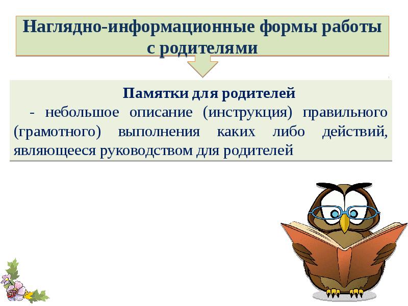 Наглядно информационная форма с родителями. Формы информационной работы. информационная образная. наглядно информативные формы примеры.