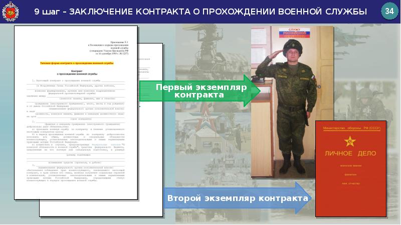 Контракт на прохождение военной службы образец