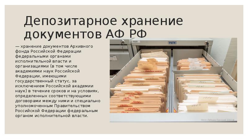 Документ архивного фонда российской федерации это