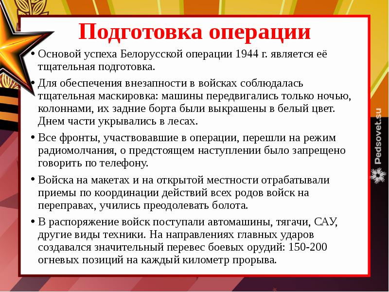 Белорусская операция 1944 презентация