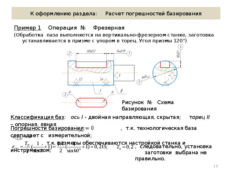 Выбор схем базирования и расчет погрешности базирования для деталей типа фланец