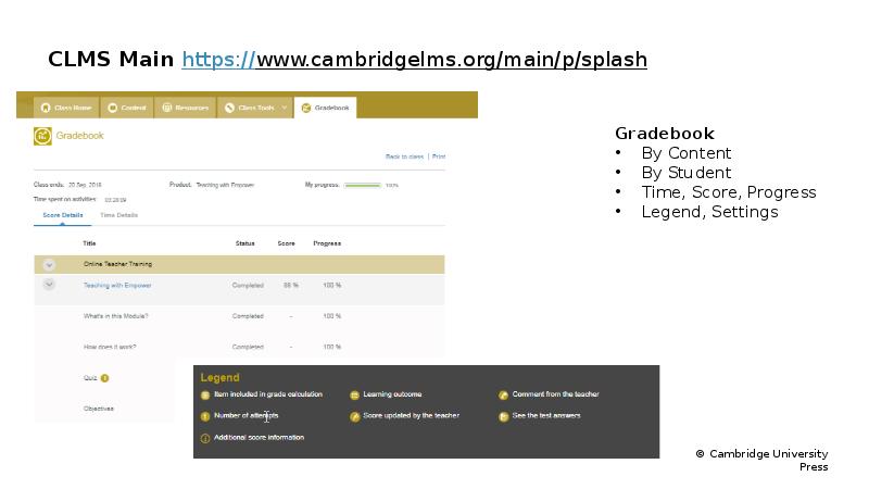 Использование Cambridge Learning Management System (CLMS) в учебном ...