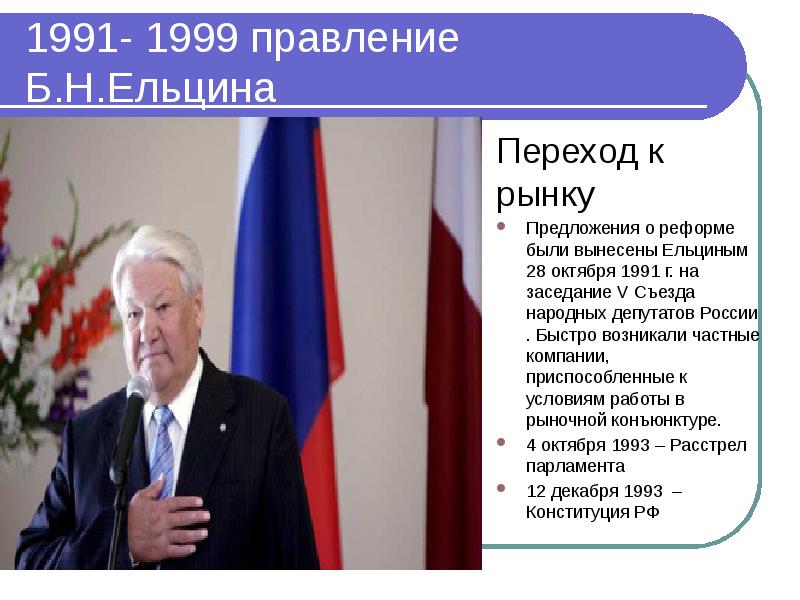 Второе президентство б н ельцина 1996 1999 гг презентация