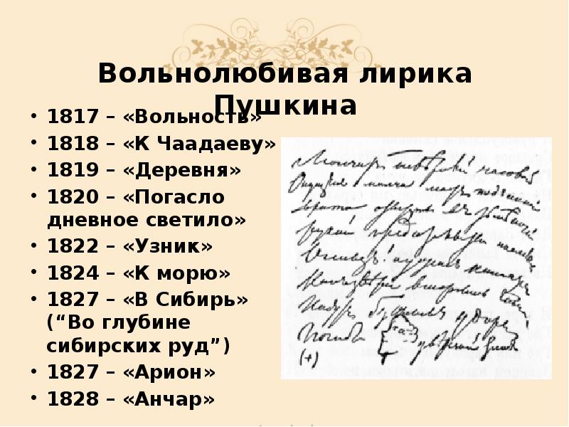 В каком году написано стихотворение к чаадаеву