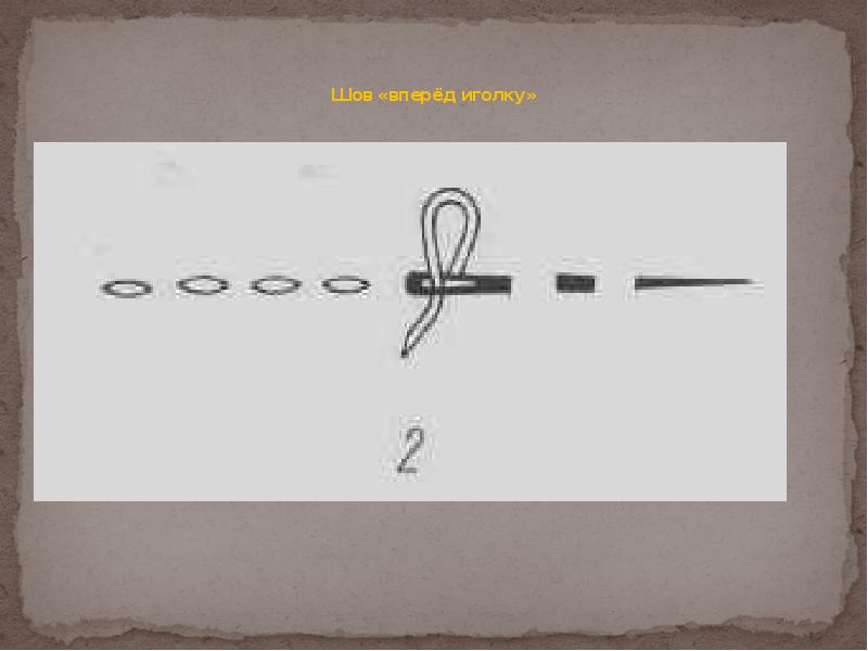 Шов «вперёд иголку»