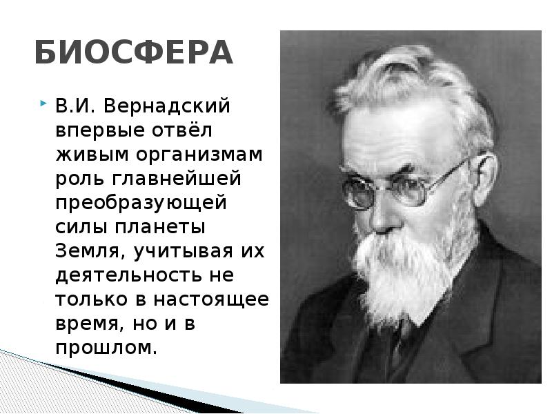 Биосфера по вернадскому презентация