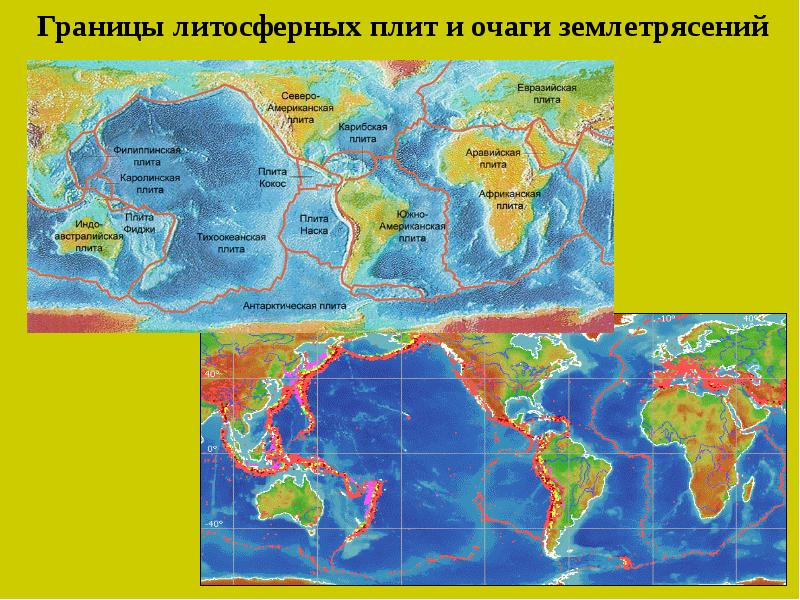 Упрощенная схема литосферных плит 5 класс