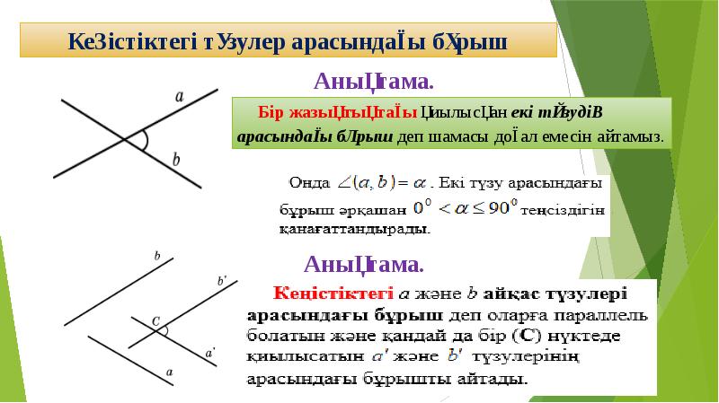 Кеңістіктегі түзудің теңдеуі презентация