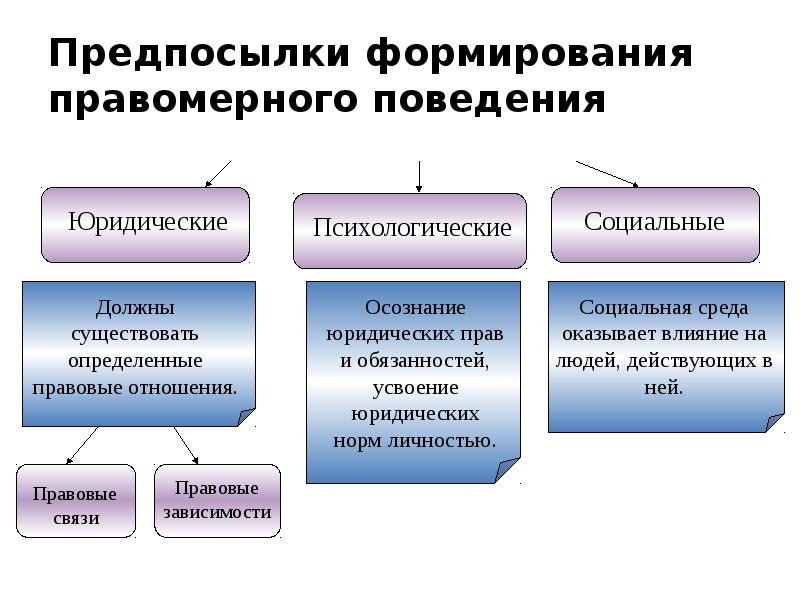 Предпосылки правомерного поведения презентация 10 класс обществознание