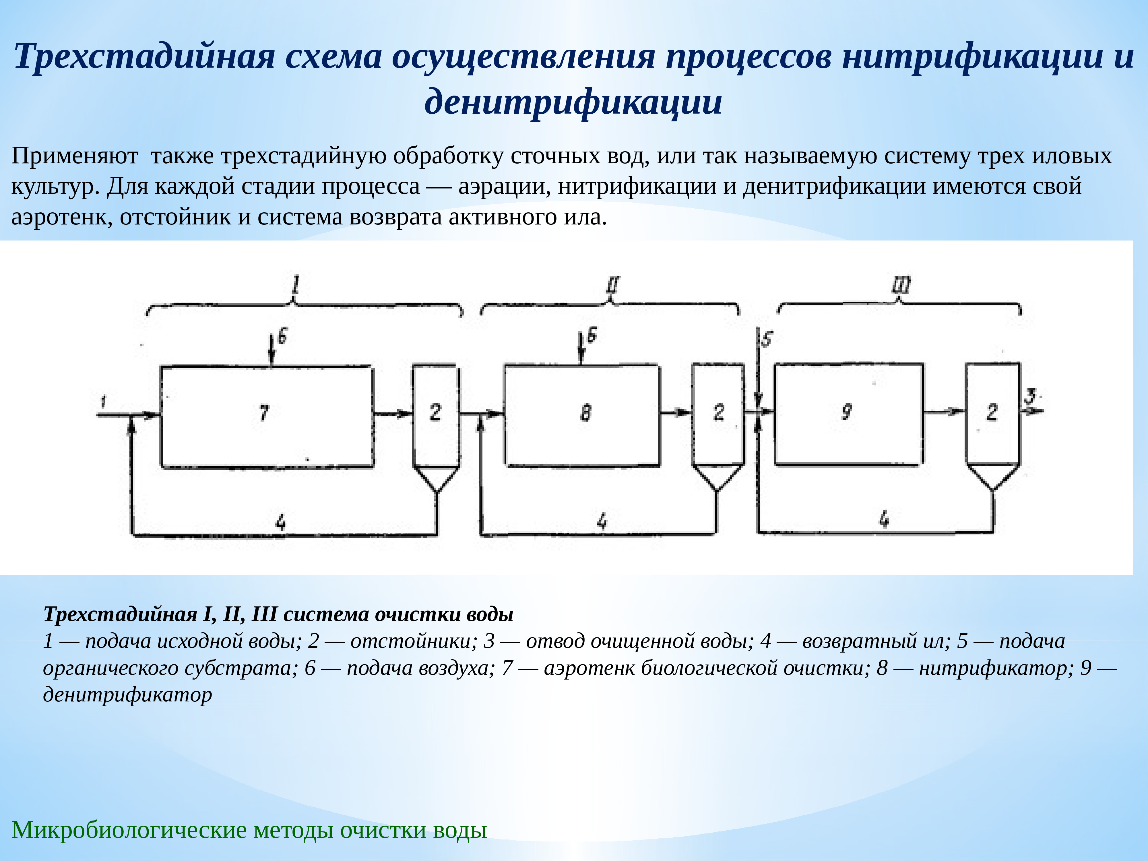 Схема нитрификации денитрификации