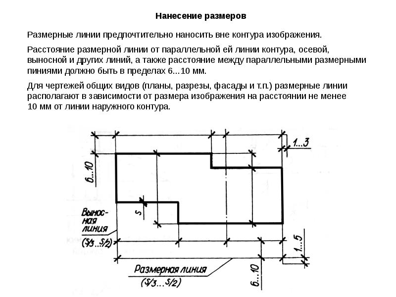 Расстояние между чертежами