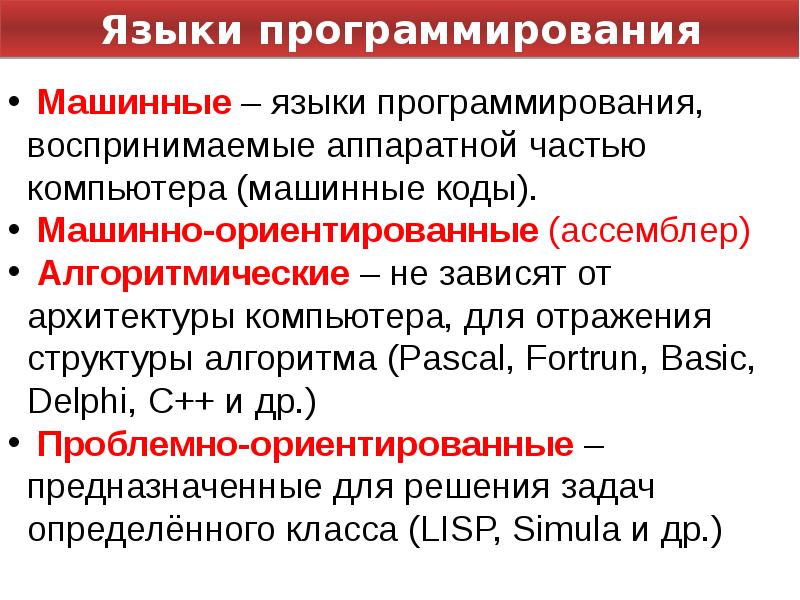 Язык программирования является частью. Язык программирования является частью