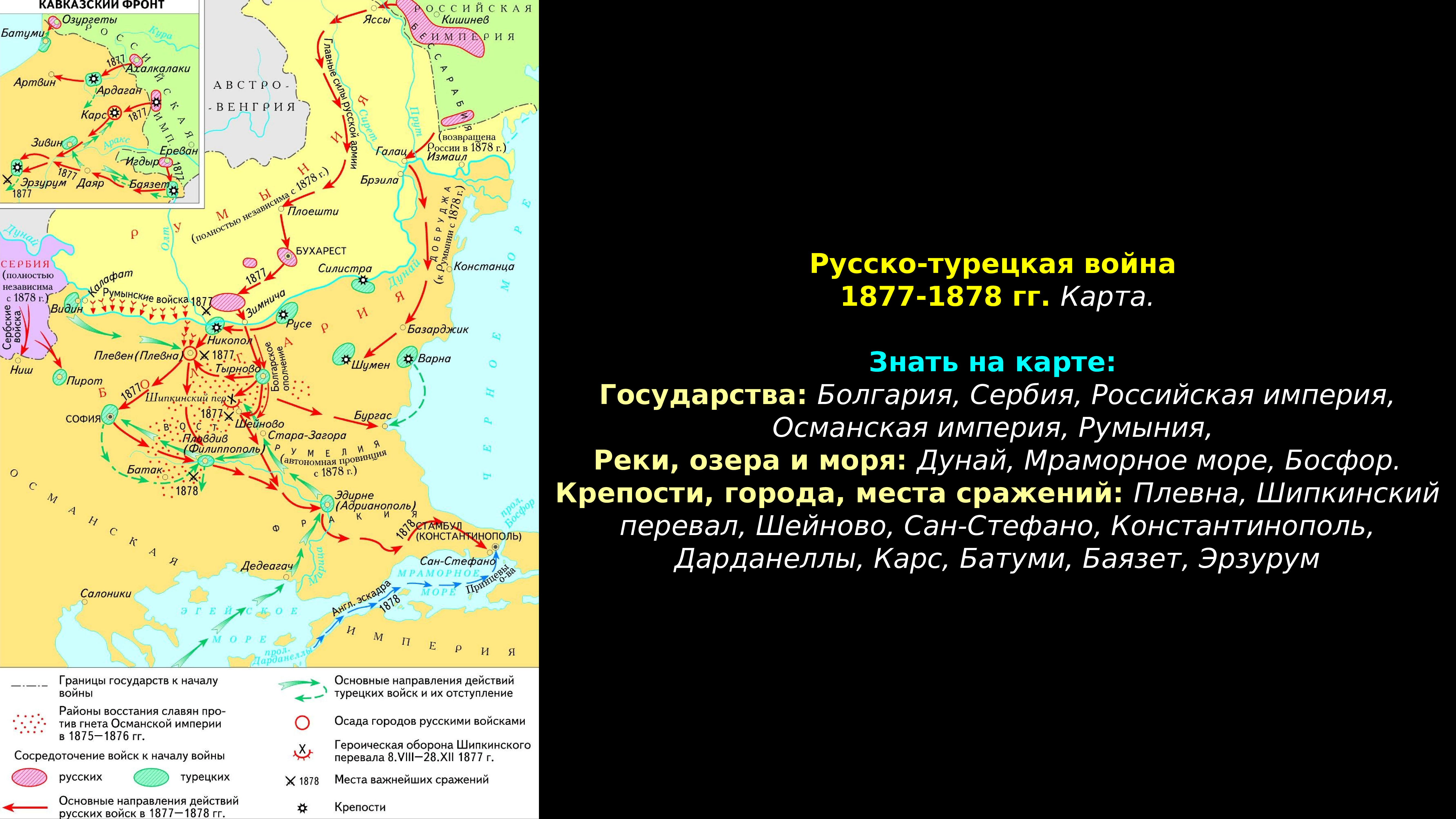 Каковы результаты войн с османской империей. Русско-турецкая война 1877-1878 карта. Русско турецкая война 1877 1878 гг карта. Союзники Турции в русско-турецкой войне 1877-1878. Русско турецкая 1877 карта.