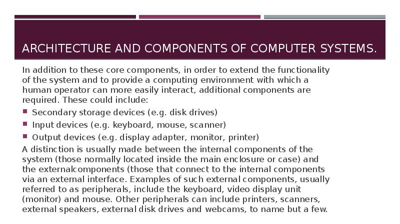 Core components