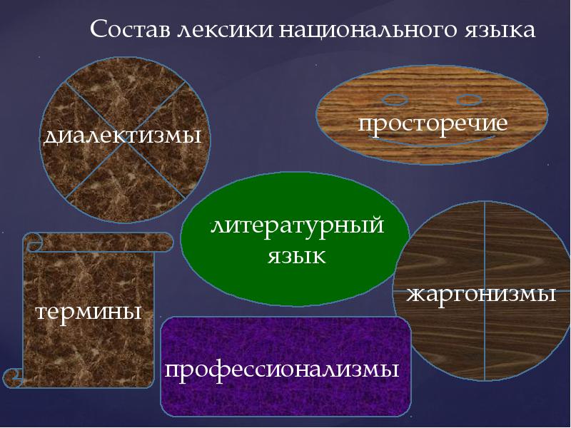 Части лексикологии