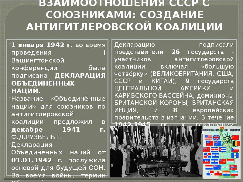 Антигитлеровская коалиция и кампания 1942 г на восточном фронте 11 класс презентация