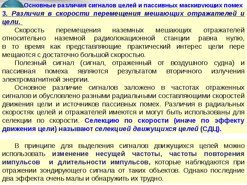 Различие сигналов. Методы различения радиосигналов.