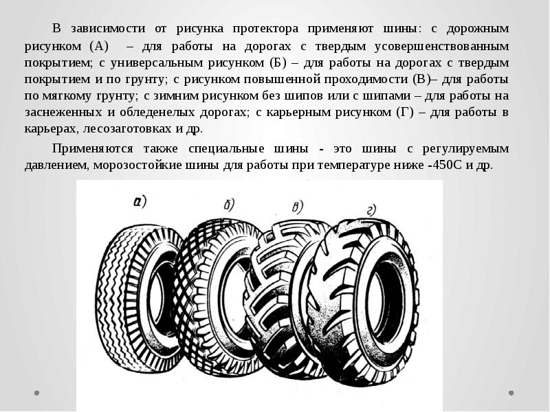 Для чего на автомобильных шинах делают рельефный рисунок протектор