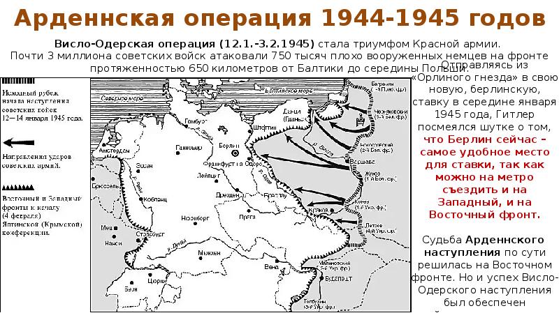 Висло одерская операция карта