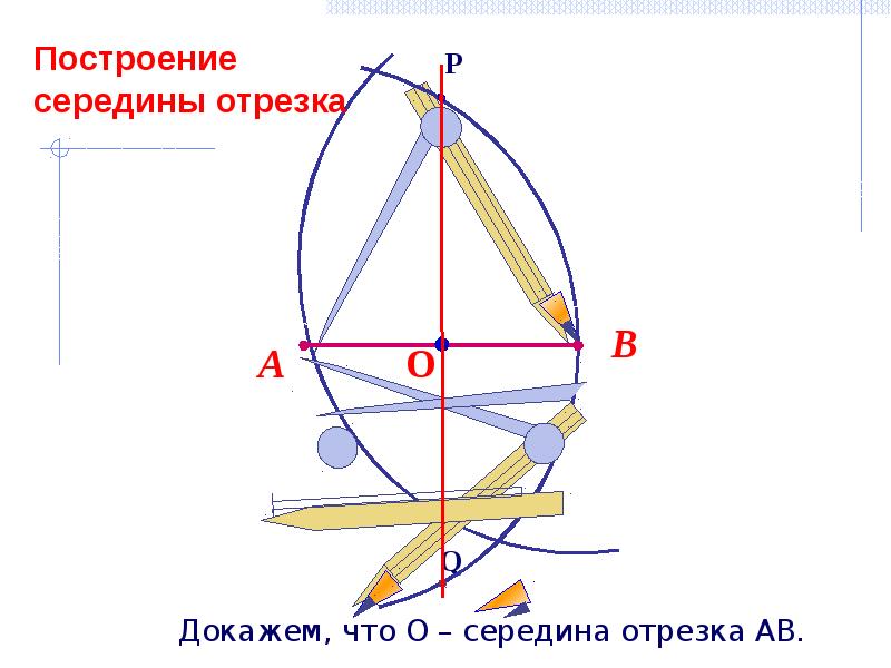 Построить середину отрезка. Построение середины отрезка. Задача на построение середины отрезка. Построение середины отрезка доказательство. Как построить середину отрезка.