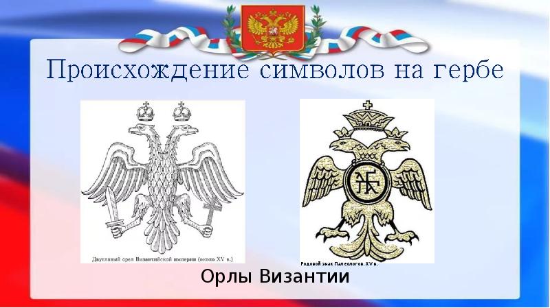 Что известно о происхождении изображения двуглавого орла на гербе россии кратко