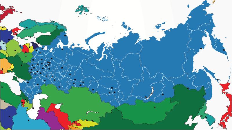 В россии в различных направлениях. Россия разными цветами. Клипарт карта Россия с разными народами.