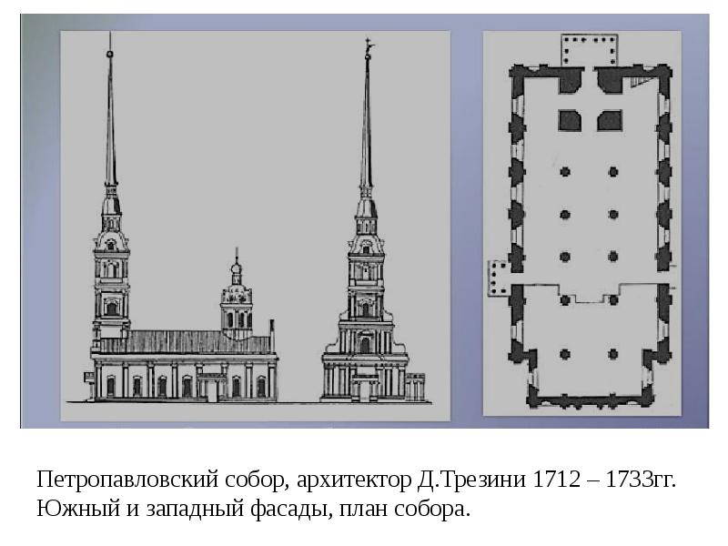 План петербурга трезини