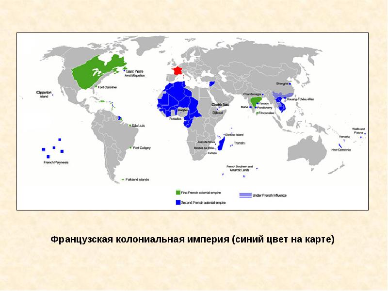 Колонии франции в 18 веке презентация