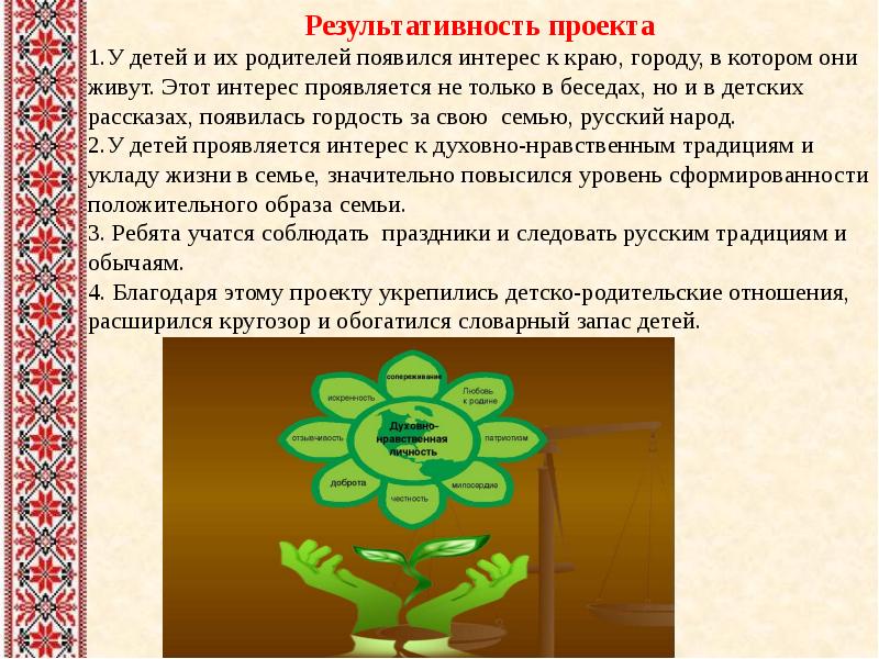 Проект по духовно нравственному развитию в доу