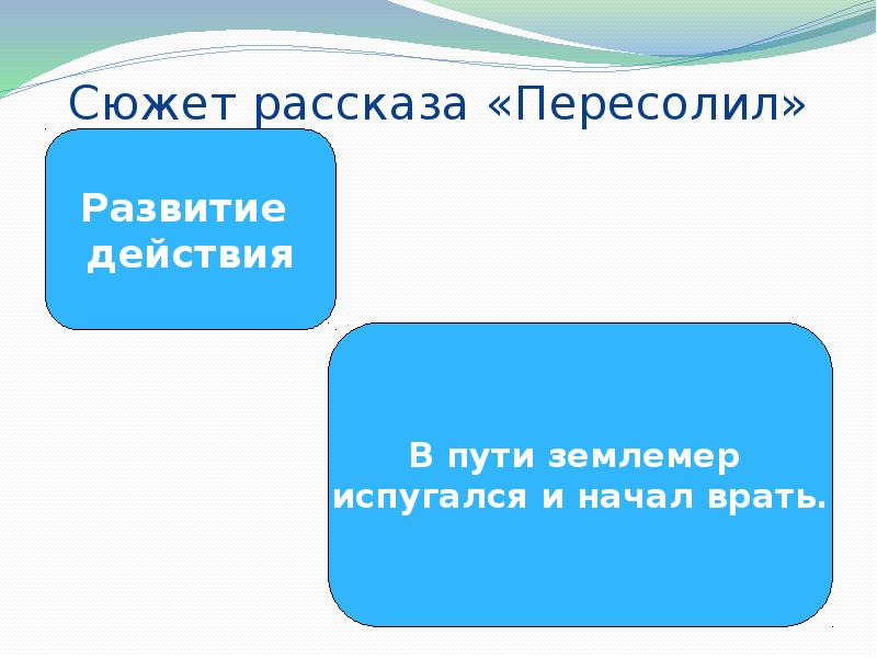 План пересолил рассказа