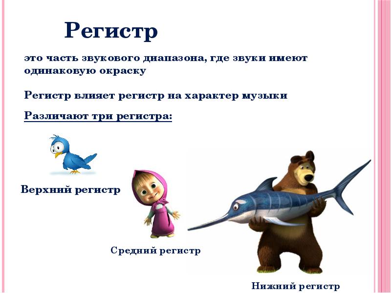 Регистр это. Регистр в Музыке. Часть звукового диапазона. Регистр высота звука. Регистр высота звучания.