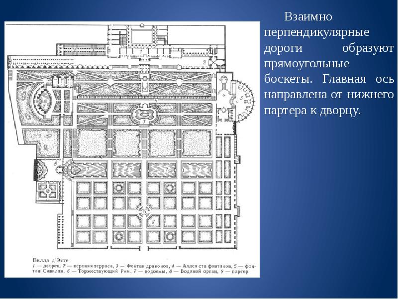 Вилла д эсте план