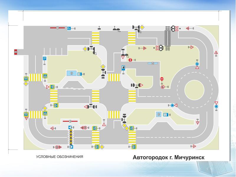 Автогородок для школы схема