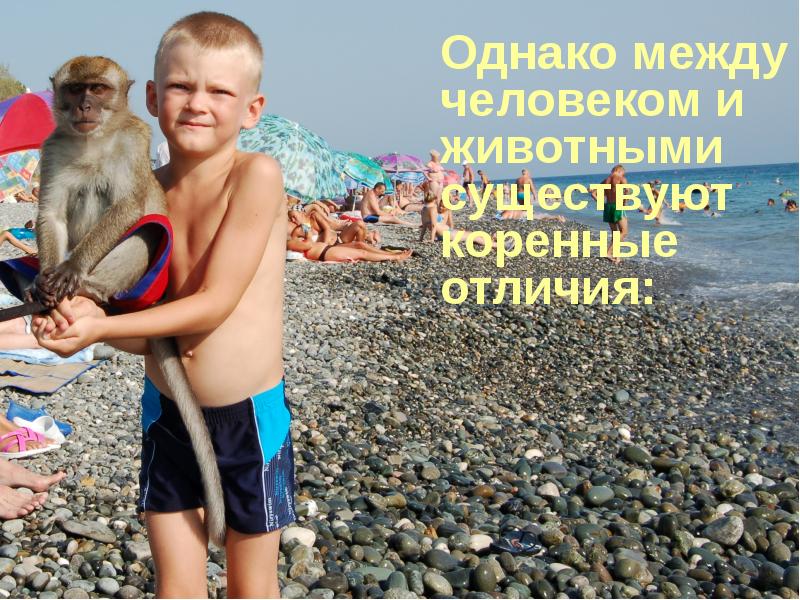 Однако между человеком и животными существуют коренные отличия: Однако между человеком и животными существуют коренные отличия:
