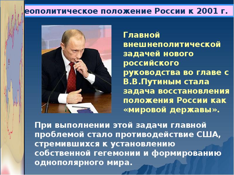 Геополитическое положение россии и внешняя политика презентация