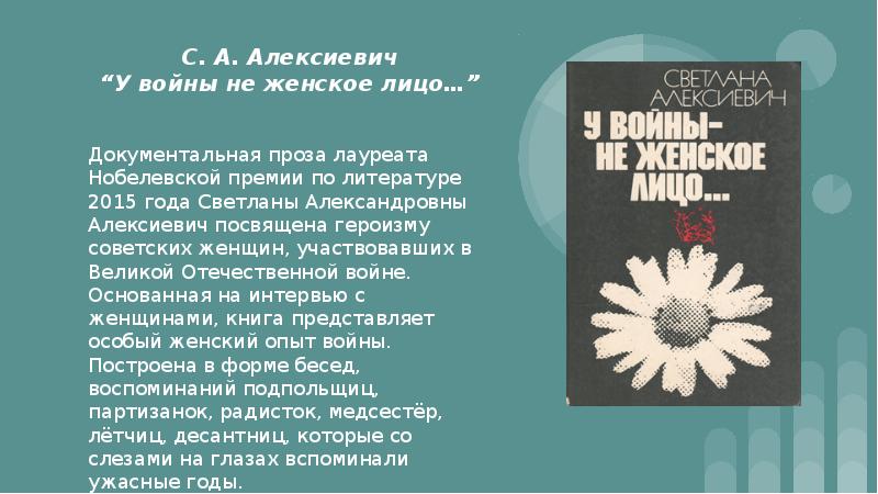 Алексиевич у войны не женское лицо презентация