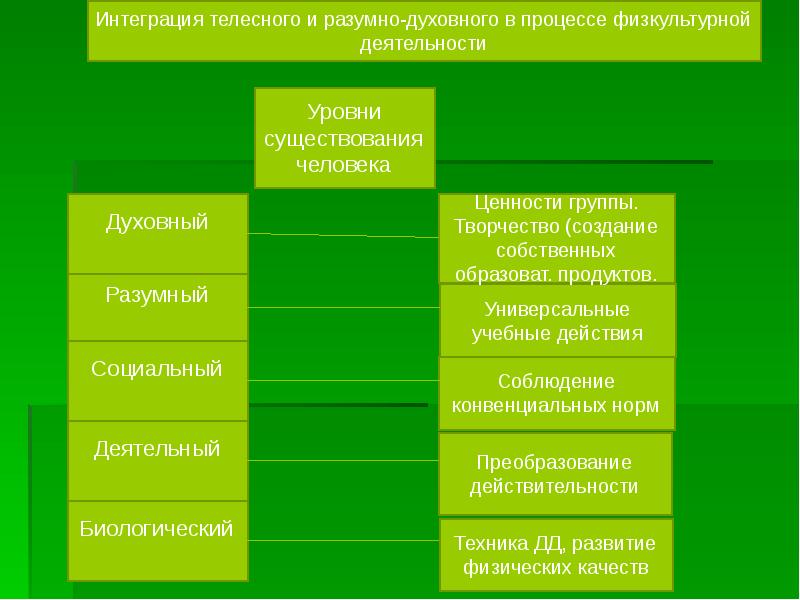 Телесная интеграция. Уровни существования. Уровни бытия. Профессиональные типы личности конвенциальный фото к проекту.