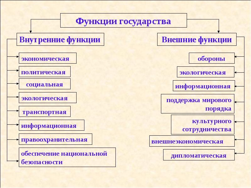 Функции государства проект