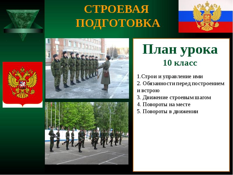 Строевая подготовка военнослужащих презентация