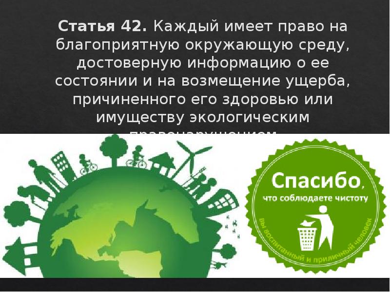 Проект на тему реализация права на благоприятную окружающую среду в моем регионе